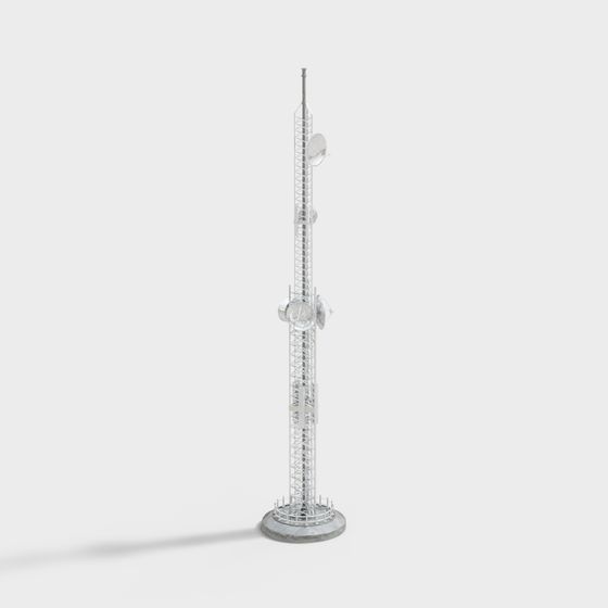 Futuristic Communication Tower 3D model