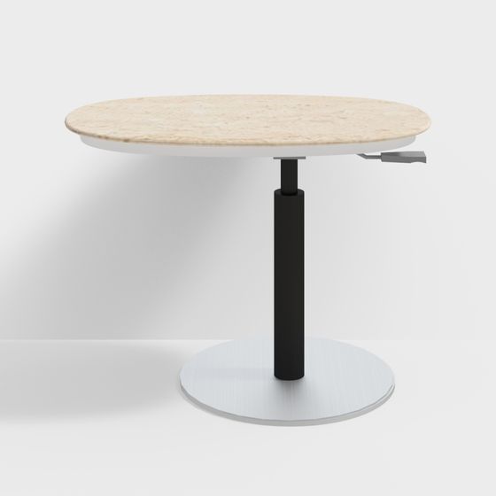 Stylish Low-Poly Round Table 3D Model for Modern Spaces