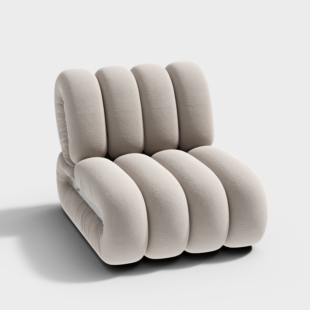 Modern Cream Style Living Room Single Sofa