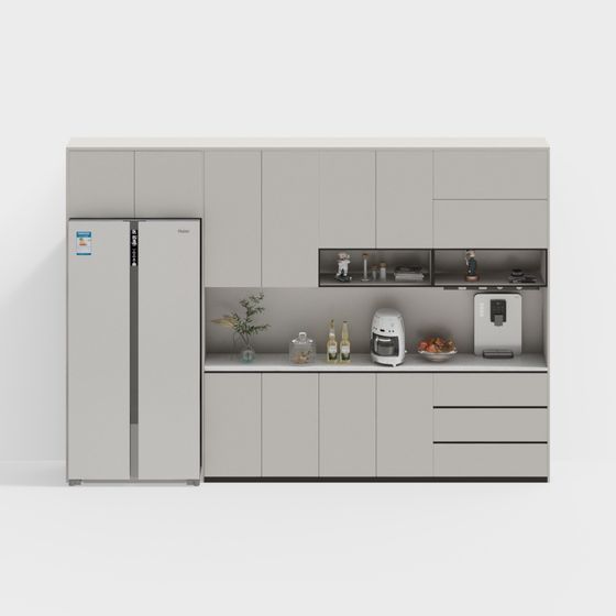 Buffet de estilo crema moderno