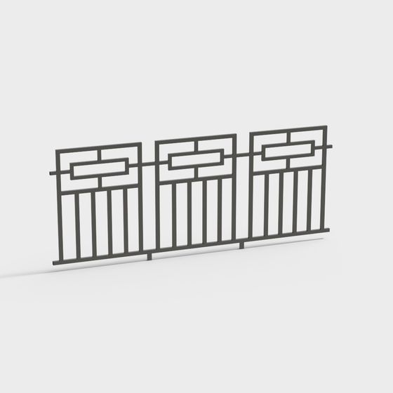 City Boundary Fence 3D model