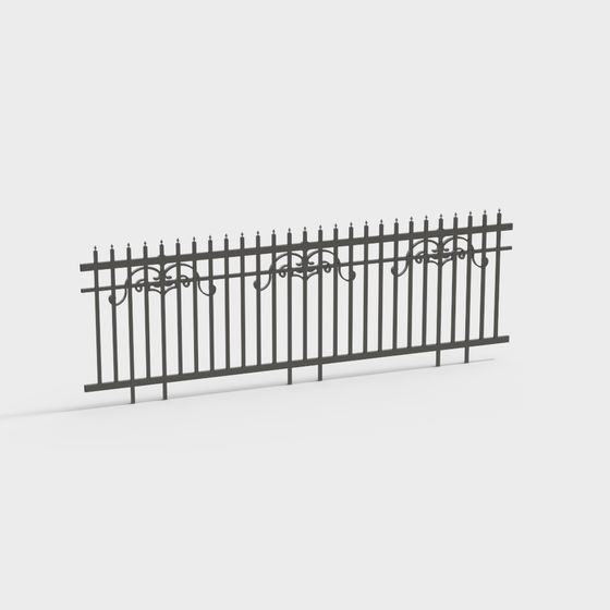 Gothic Fence 3D model