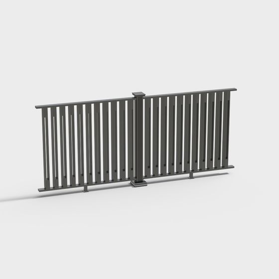 Urban Low-Poly Railing 3D model for Modern Projects