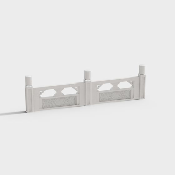 Chinese Style Railing 3D model