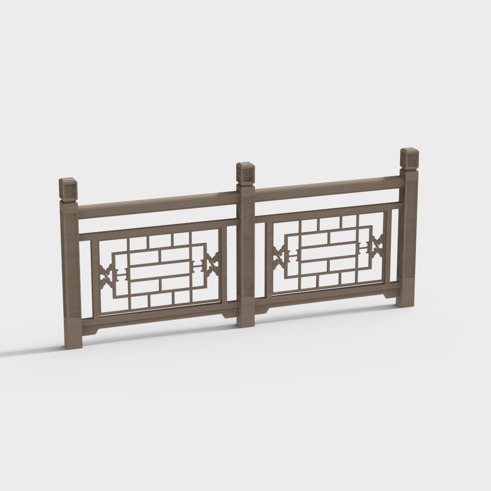 Chinese carved lattice guardrail