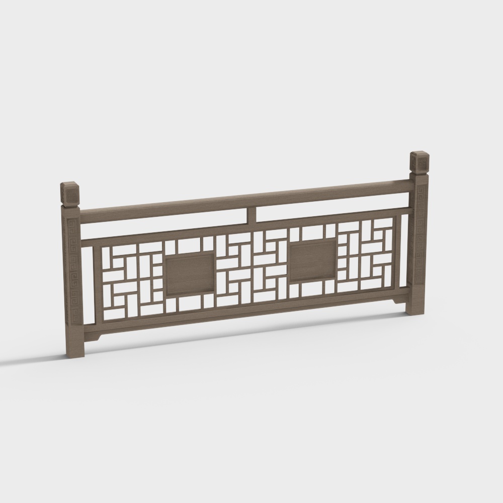 Chinese Carved Lattice Fence