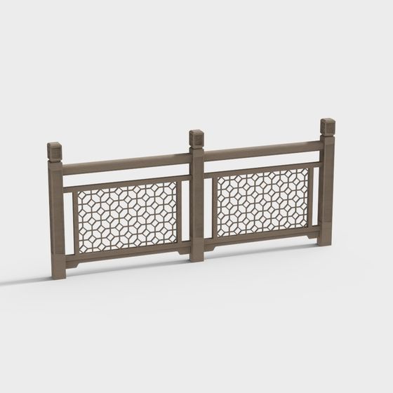 Ancient Charm Railing 3D model