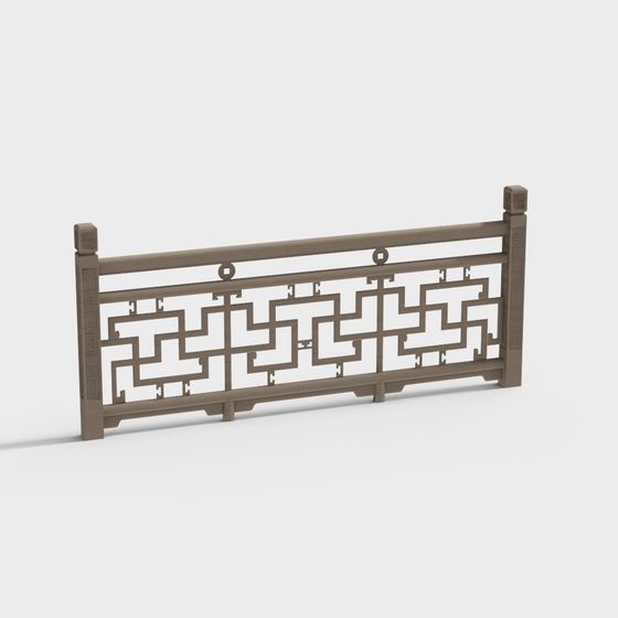 Classical Lattice Railing 3D model