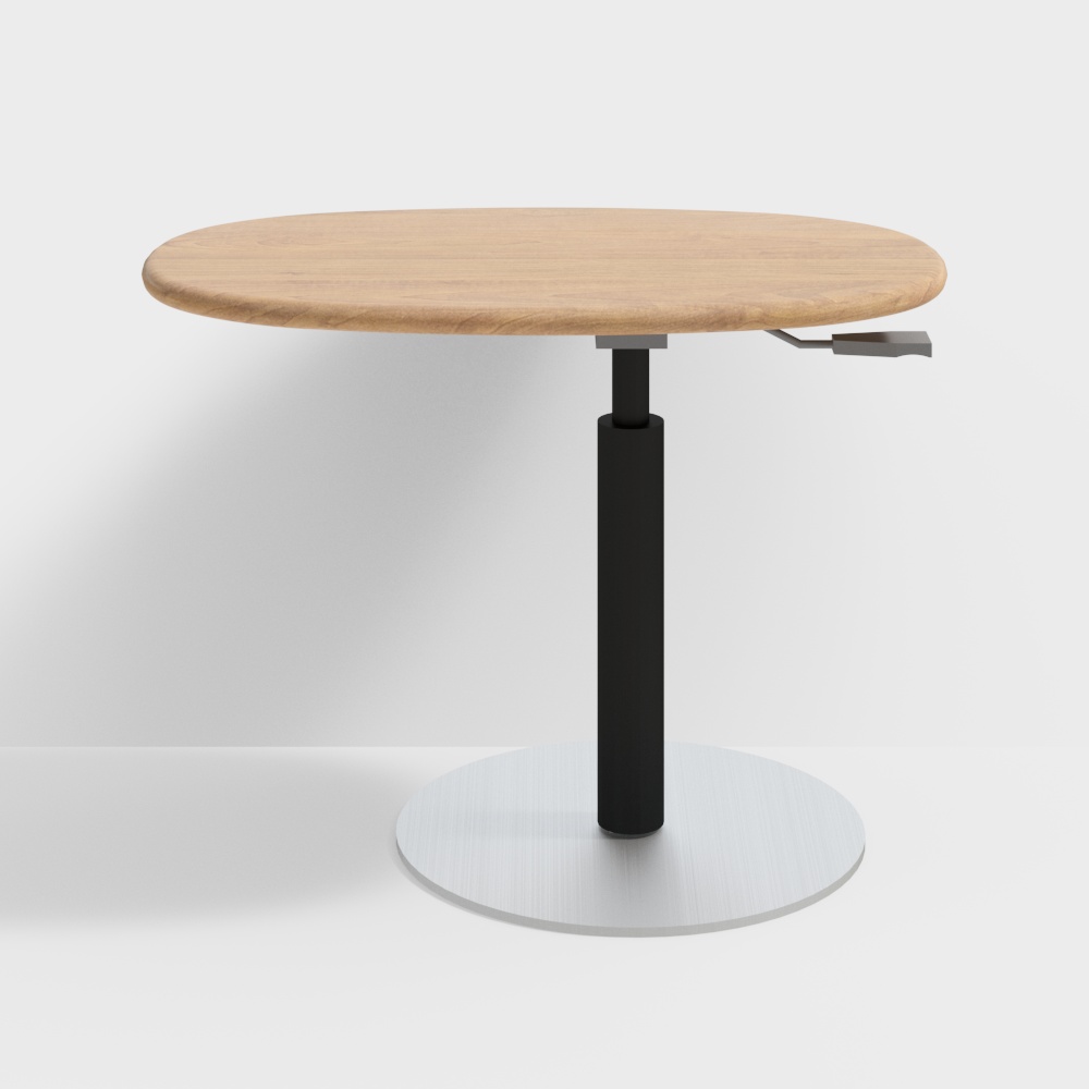 Van家居 - 高邊桌 - 櫻桃木橢圓沙發床咖啡桌邊角儲物桌