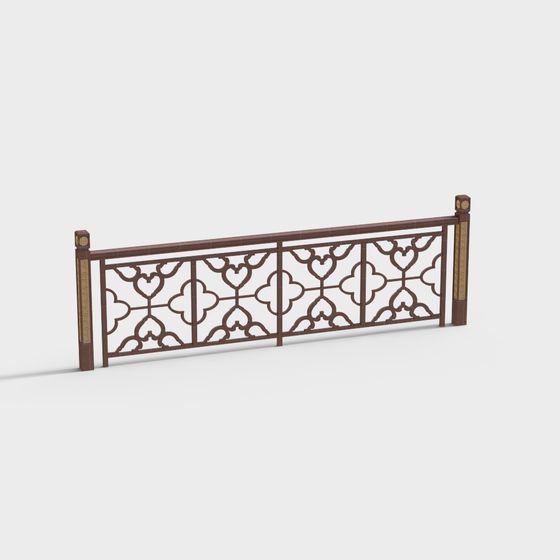 Stylish Garden Fence 3D model for Creative Projects