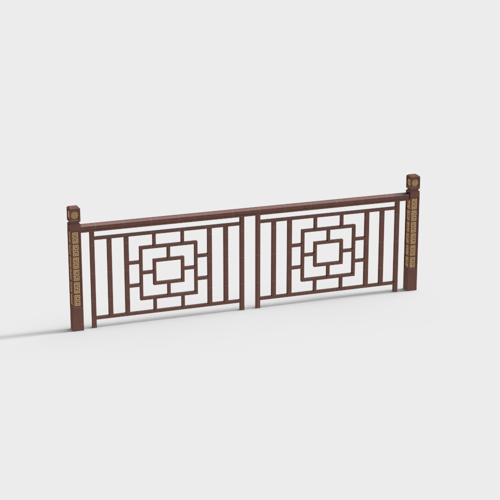 Chinese Carved Lattice Guardrail