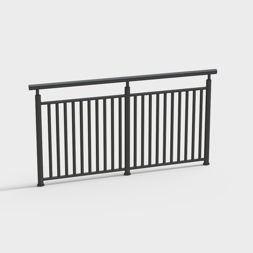 City Railing Low-Poly 3D Model