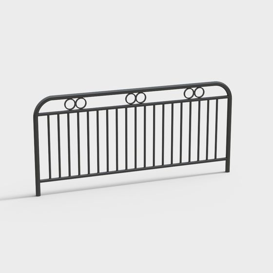 Elegant Iron Railing 3D Model Design