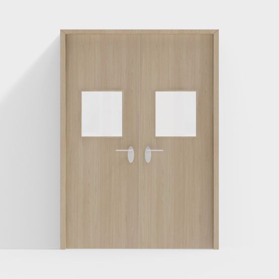 Minimalist Double Door 3D model