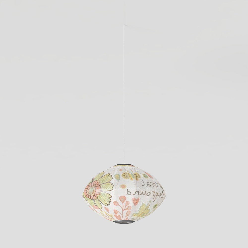 Neo-Chinese Lantern Style Pendant Light