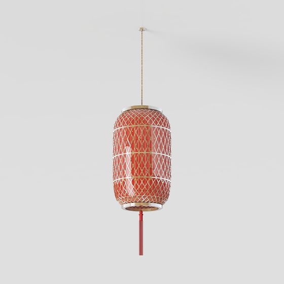 Vibrant Oriental Lantern 3D Model for Creative Projects