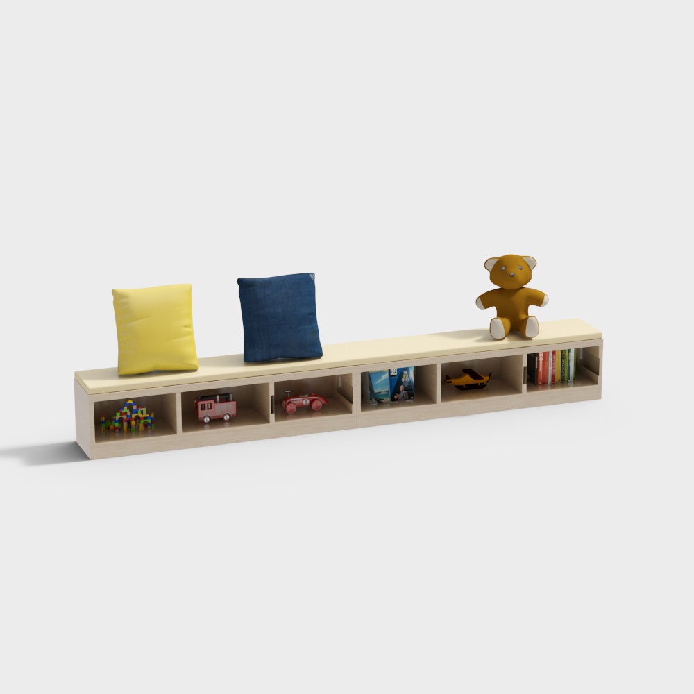 Panchina laterale finestra asilo scaffale basso