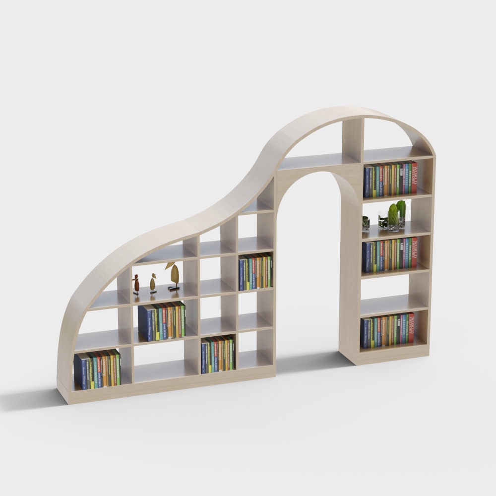 Estantería para aula de jardín de infantes junto a la pared