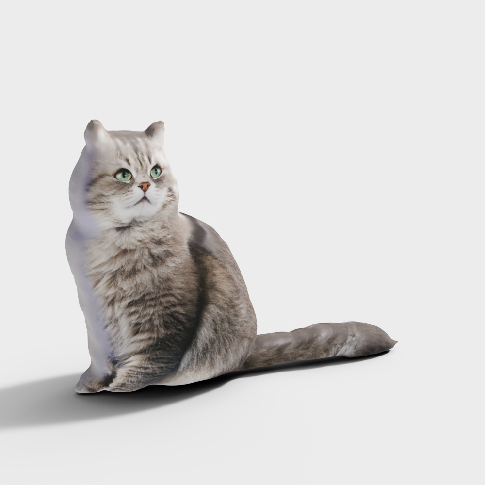 Fluffy the Cat 3D Model for Creative Projects