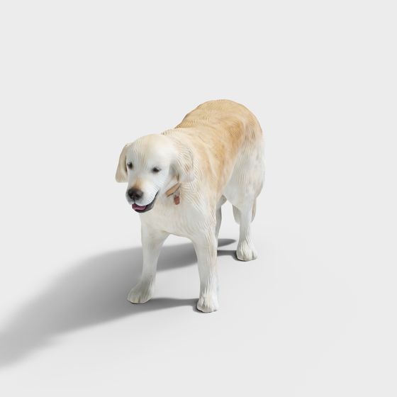 Loyal Companion 3D Model - Lifelike Golden Retriever