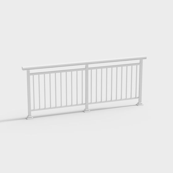 Minimalist Urban Railing 3D model