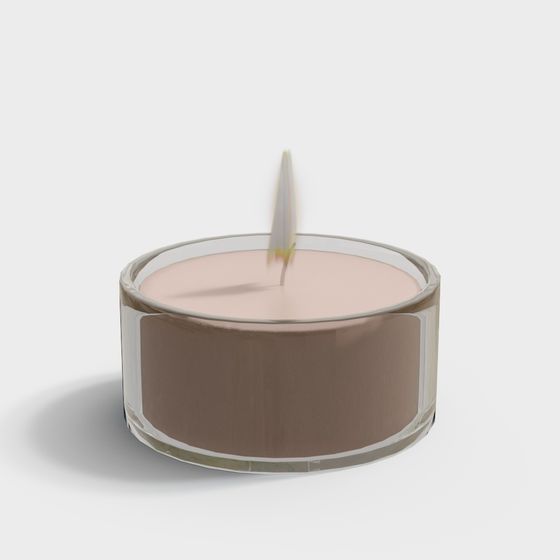 Elegant Low-Polygon Candle Holder 3D model