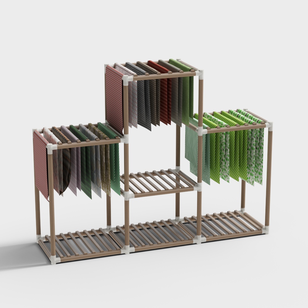 Early Childhood Education Function Classroom Weaving Fabric Storage Shelf