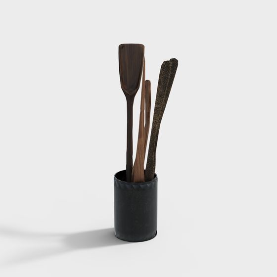 Stylish Kitchen Tool Storage Cylinder 3D model