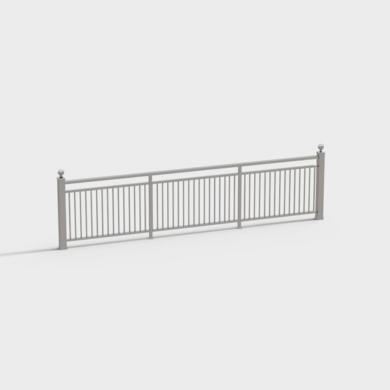 Elegant Low-Poly Railing 3D model for Creative Designs