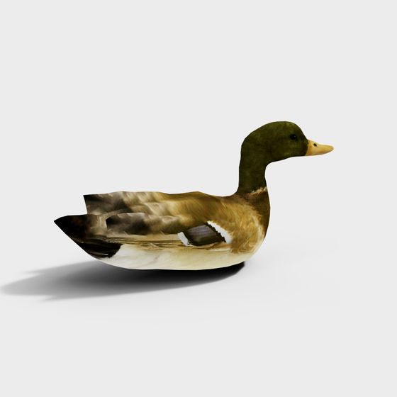 Realistic Duck 3D Model in Green