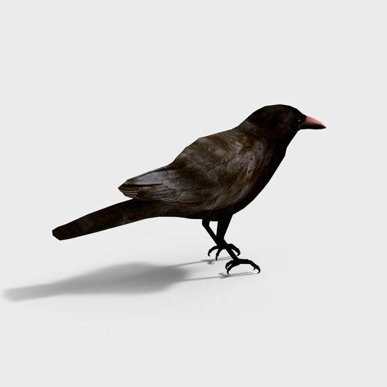 Forest Guardian 3D model of a Lifelike Raven