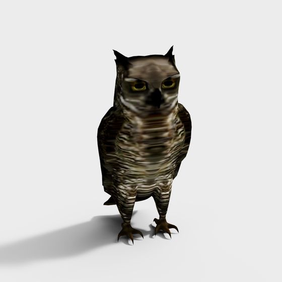 Realistic Owl 3D Model for Creative Projects