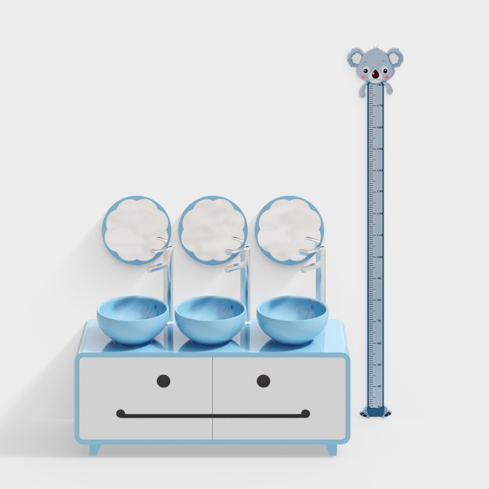 Children's Sink Three-Person Seat for Early Childhood Education