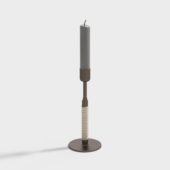 Sleek Low-Poly Candle Holder 3D model