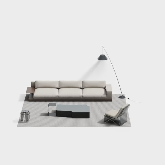 Urban Comfort 3D model - Modern Sofa Set