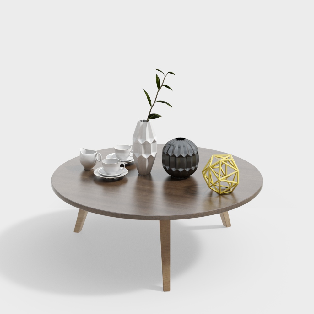 Modern einfacher Holzcouchtisch