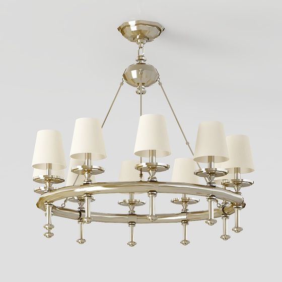 Elegant Modern Chandelier 3D model
