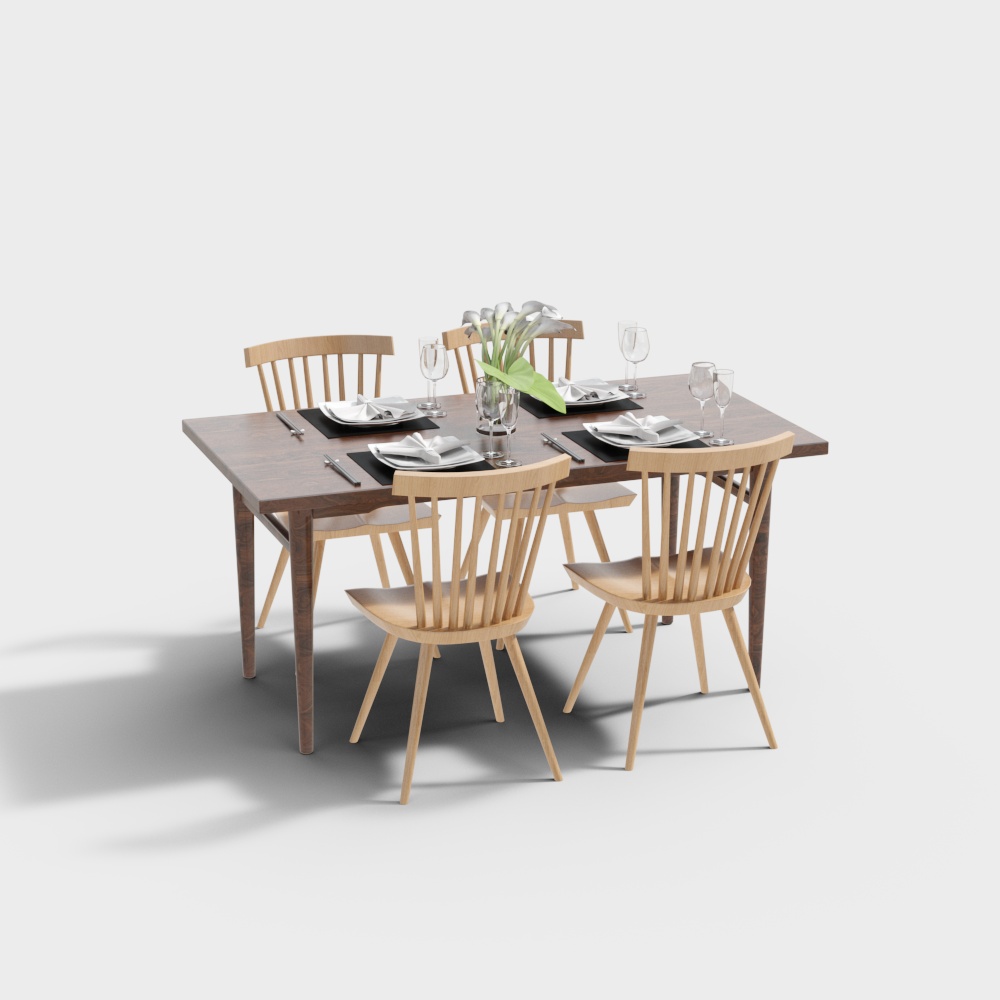 Simple Modern Dining Table Set