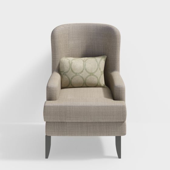 Cozy Wingback Chair 3D model