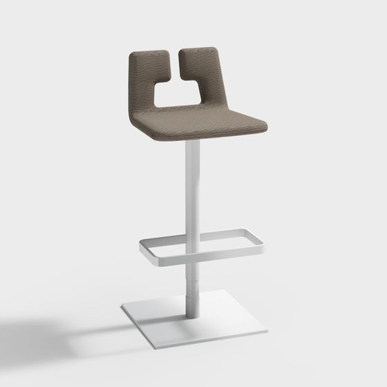 Stylish Minimalist Bar Stool 3D model