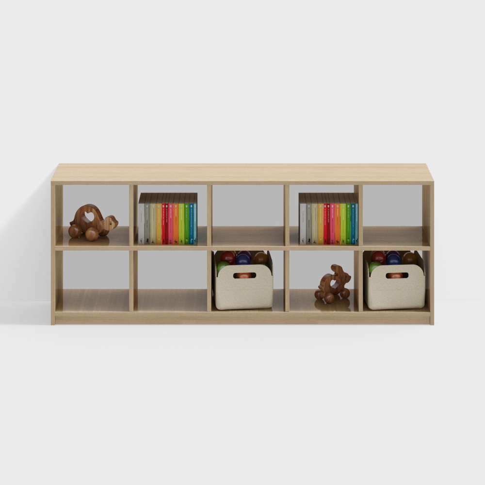 Preschool Kindergarten Wall-side Bookshelf Shelf