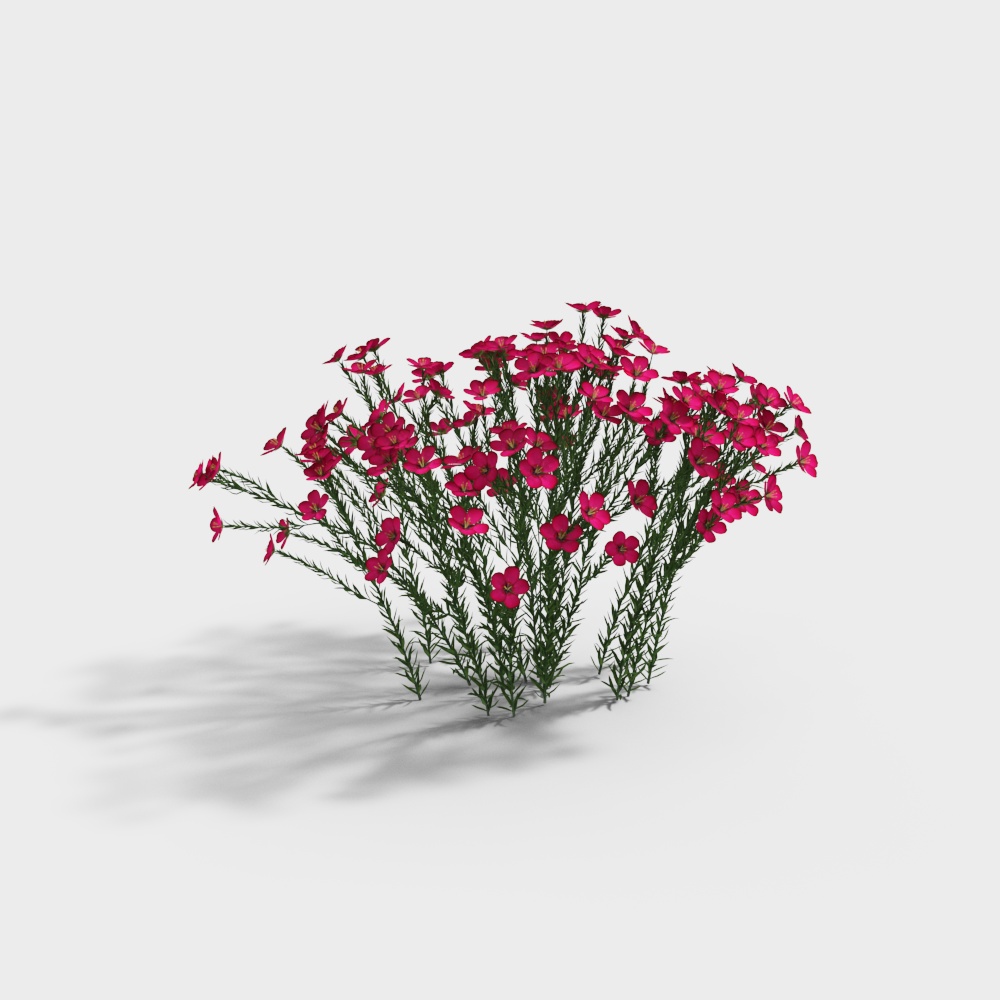 Vibrant Flower Cluster 3D Model