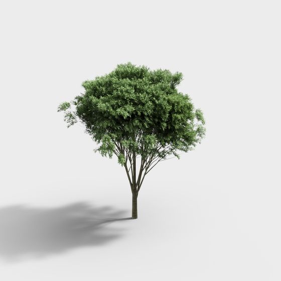 Vibrant Low-Polygon Tree 3D Model for Creative Projects