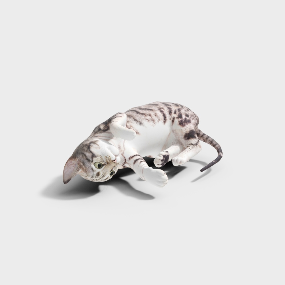 Playful Low-Poly Cat 3D model