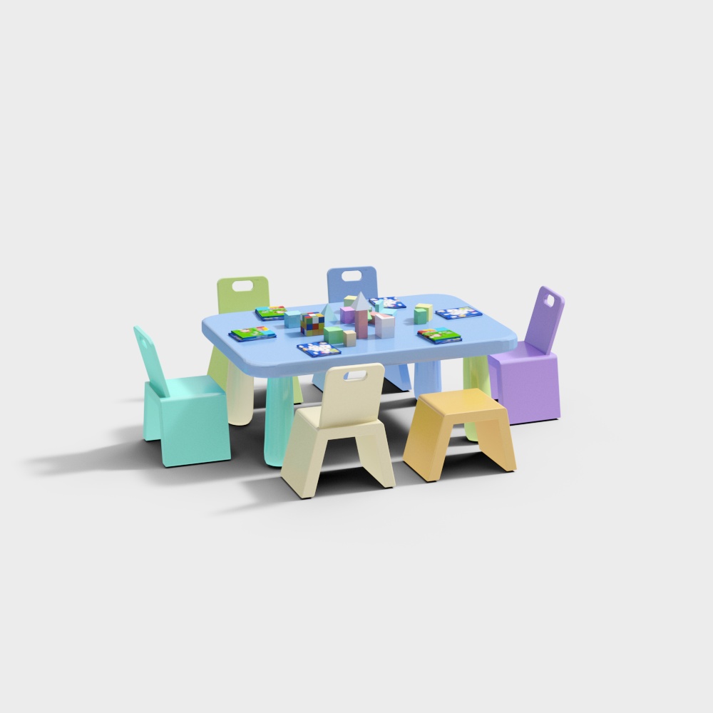 Early Childhood Education Classroom Desk and Chair Toy Set