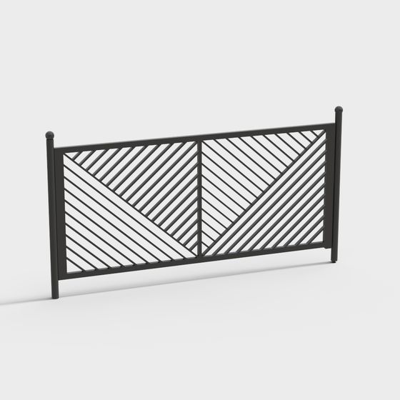 City Boundary Fence 3D model