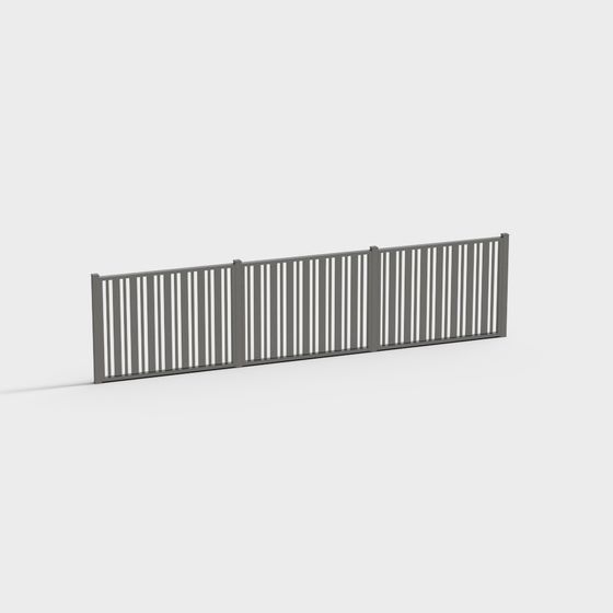Contemporary Urban Fence 3D Model