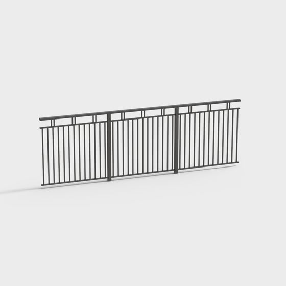City Barrier Low-Poly 3D Model