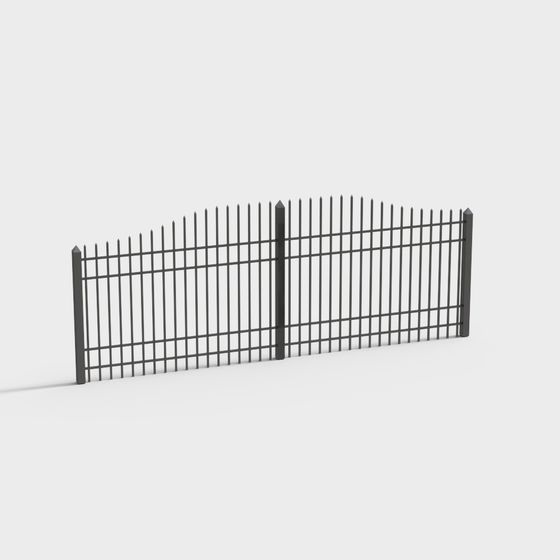 Black Iron Fence 3D Model