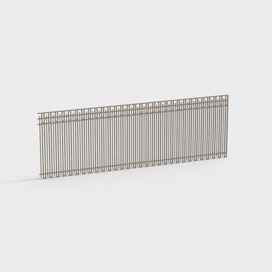 Minimalist Low-Poly Fence 3D model for Creative Projects